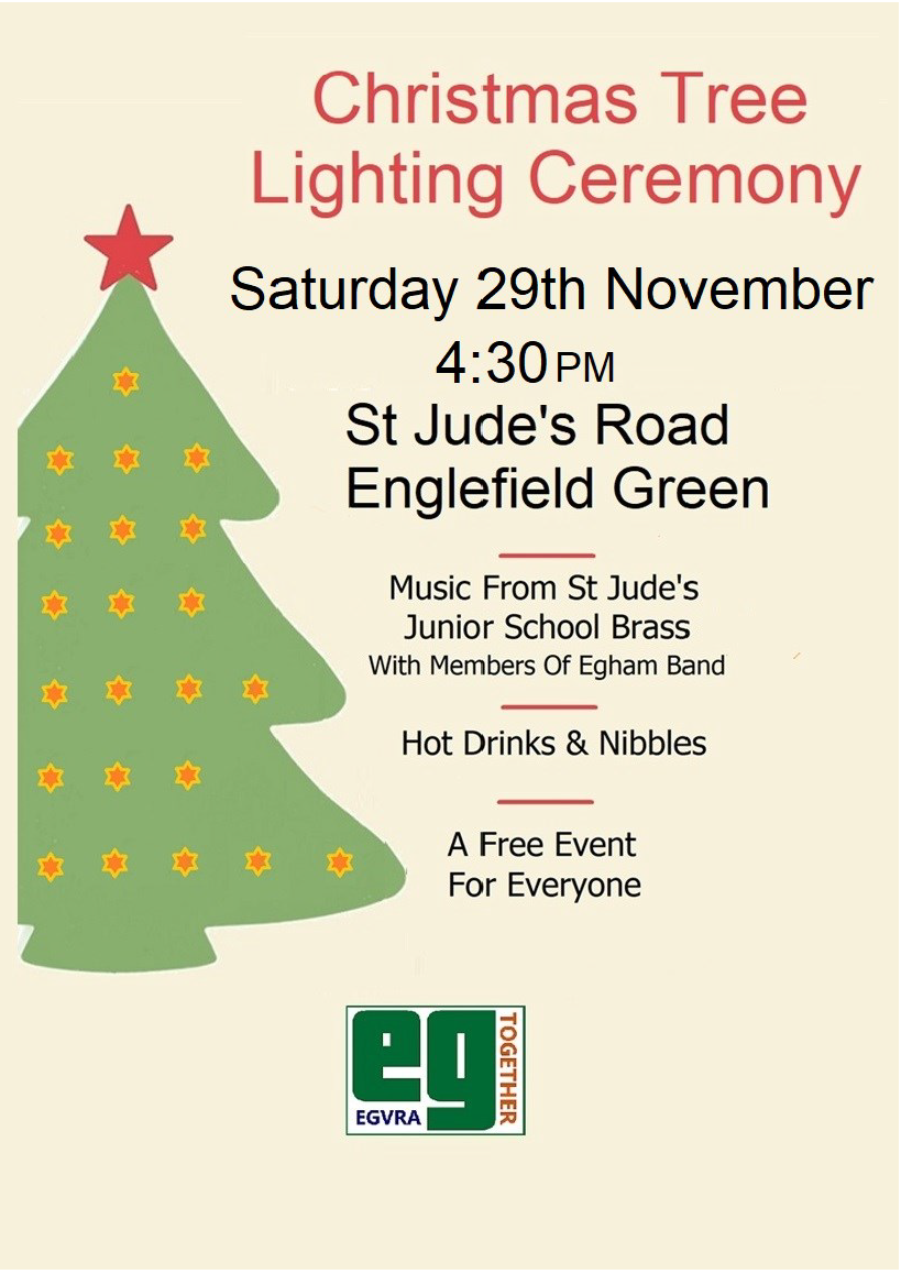 Englefield Green Christmas Tree Light Switch On (P)